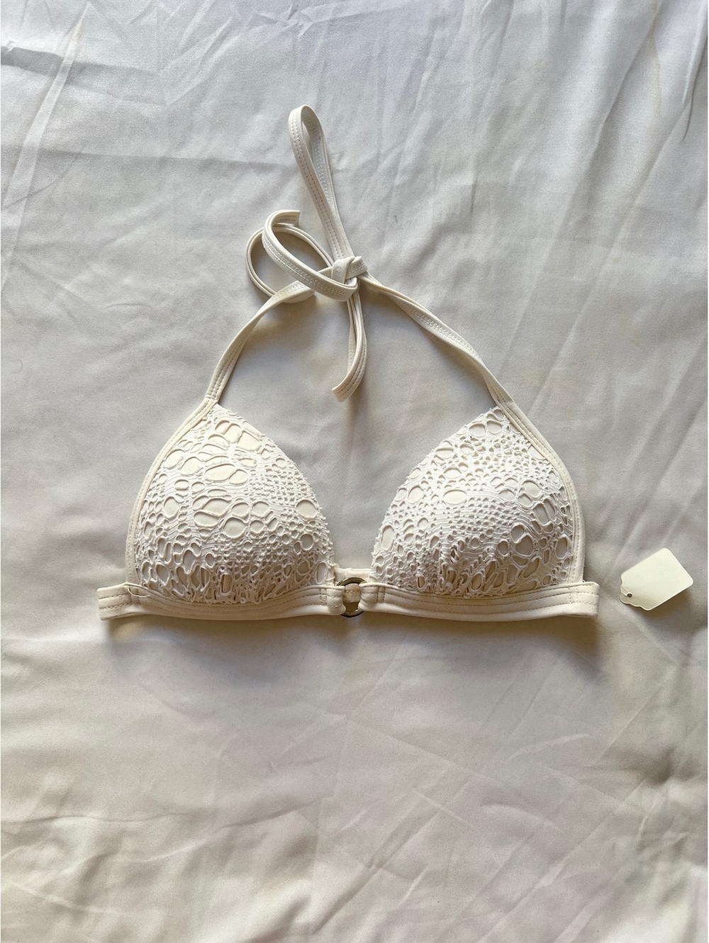 Vintage Venus White Crochet Bikini Top